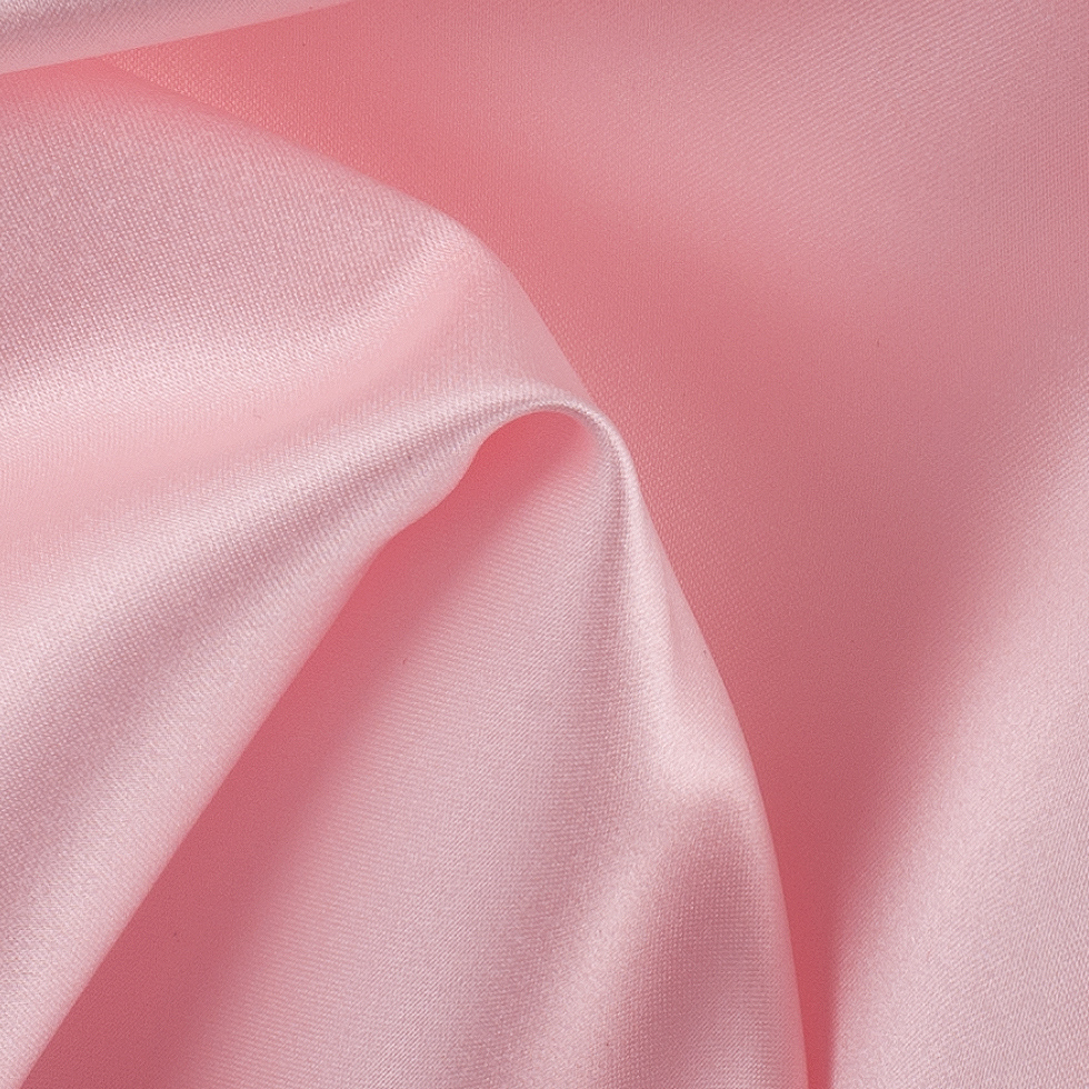 Ice Pink Solid Polyester Satin - Detail